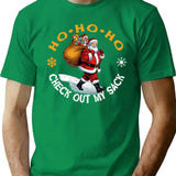 Ho Ho Ho Check Out My Sack T-Shirt for Men & Women, T-Shirts Graphic Tee - Green