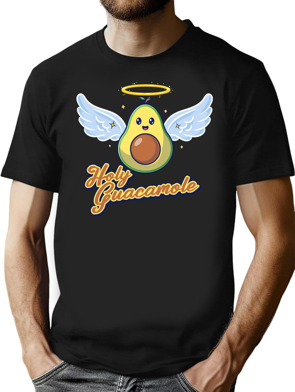 Holy Guacamole T-Shirt for Men & Women, T-Shirts Graphic Tee - Black