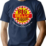 Home Of The Big Belly Burger T-Shirt for Men & Women, T-Shirts Graphic Tee - Navy