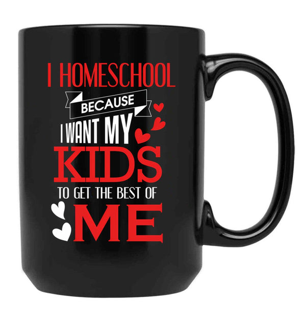 Homeschool Best Of Me Black Coffee Mug, Gift Coffee Mug - Black