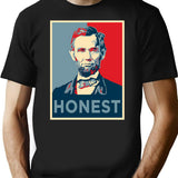 Honest Abe T-Shirt for Men & Women, T-Shirts Graphic Tee - Black