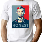 Honest Abe T-Shirt for Men & Women, T-Shirts Graphic Tee - White