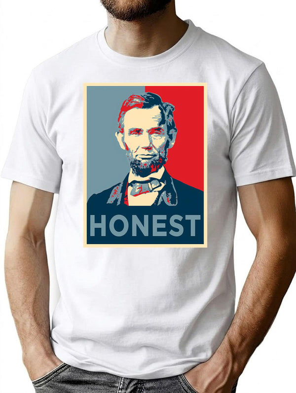 Honest Abe T-Shirt for Men & Women, T-Shirts Graphic Tee - White