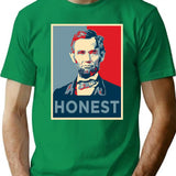 Honest Abe T-Shirt for Men & Women, T-Shirts Graphic Tee - Green