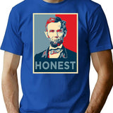 Honest Abe T-Shirt for Men & Women, T-Shirts Graphic Tee - Blue