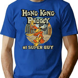 Hong Kong Phooey City Worn T-Shirt for Men & Women, T-Shirts Graphic Tee - Blue