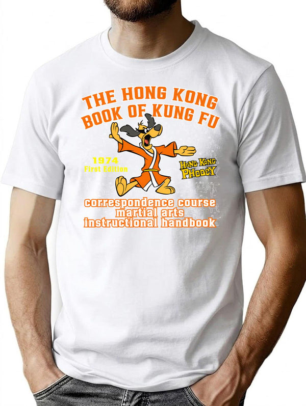 Hong Kong Phooey Kung Fu Manual T-Shirt for Men & Women, T-Shirts Graphic Tee - White