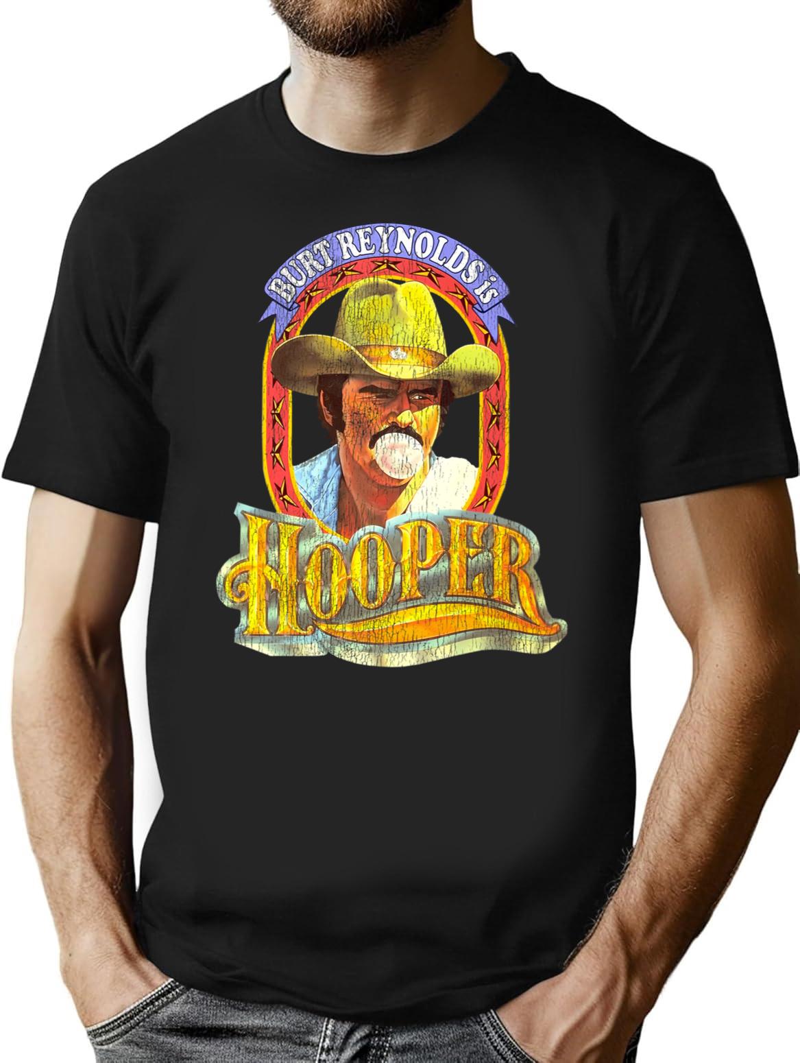 Hooper Movie Poster Worn T-Shirt for Men & Women, T-Shirts Graphic Tee - Black