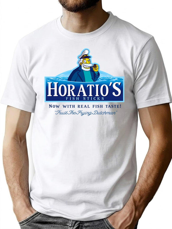 Horatio'S Fish Sticks T-Shirt for Men & Women, T-Shirts Graphic Tee - White