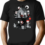 Horror House T-Shirt for Men & Women, T-Shirts Graphic Tee - Black