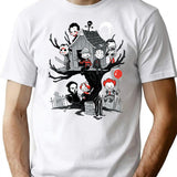 Horror House T-Shirt for Men & Women, T-Shirts Graphic Tee - White