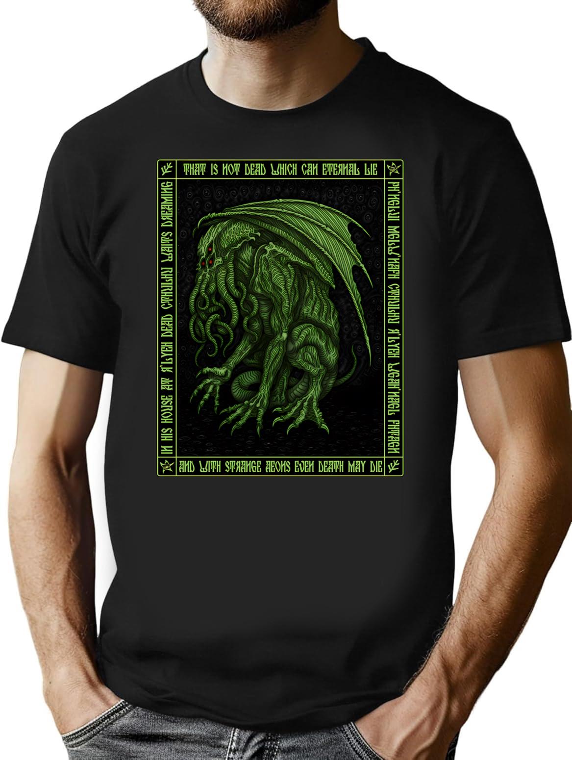 Horror Of Cthulhu - Azhmodai 2020 T-Shirt for Men & Women, T-Shirts Graphic Tee - Black