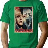 Horror Scream Post T-Shirt for Men & Women, T-Shirts Graphic Tee - Green