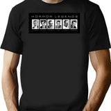 Horror Screen Legends T-Shirt for Men & Women, T-Shirts Graphic Tee - Black