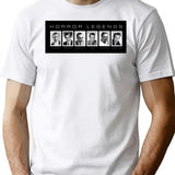 Horror Screen Legends T-Shirt for Men & Women, T-Shirts Graphic Tee - White