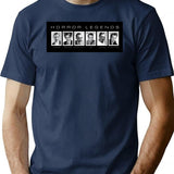 Horror Screen Legends T-Shirt for Men & Women, T-Shirts Graphic Tee - Navy