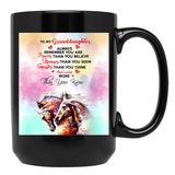 Horse Granddaughter You Are Loved More Than You Know Black Coffee Mug, Gift Coffee Mug - Black