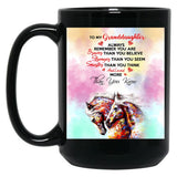 Horse Granddaughter You Are Loved More Than You Know Black Gift Coffee Mug