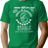 Hot Picante Spicy Sriracha Salsa Gallo Spicy Rooster T-Shirt for Men & Women, T-Shirts Graphic Tee - Green