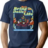 How To Bring Your Dolls To Life Dks T-Shirt for Men & Women, T-Shirts Graphic Tee - Navy