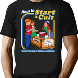 How To Start A Cult Dks T-Shirt for Men & Women, T-Shirts Graphic Tee - Black