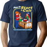 How To Start A Cult Dks T-Shirt for Men & Women, T-Shirts Graphic Tee - Navy
