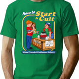 How To Start A Cult Dks T-Shirt for Men & Women, T-Shirts Graphic Tee - Green