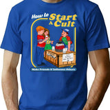 How To Start A Cult Dks T-Shirt for Men & Women, T-Shirts Graphic Tee - Blue