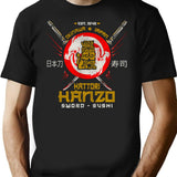 Httori Hnzo Sword Logo T-Shirt for Men & Women, T-Shirts Graphic Tee - Black
