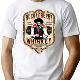 Huckleberry Whiskey Label T-Shirt for Men & Women, T-Shirts Graphic Tee - White