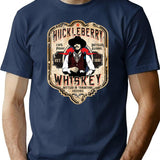 Huckleberry Whiskey Label T-Shirt for Men & Women, T-Shirts Graphic Tee - Navy