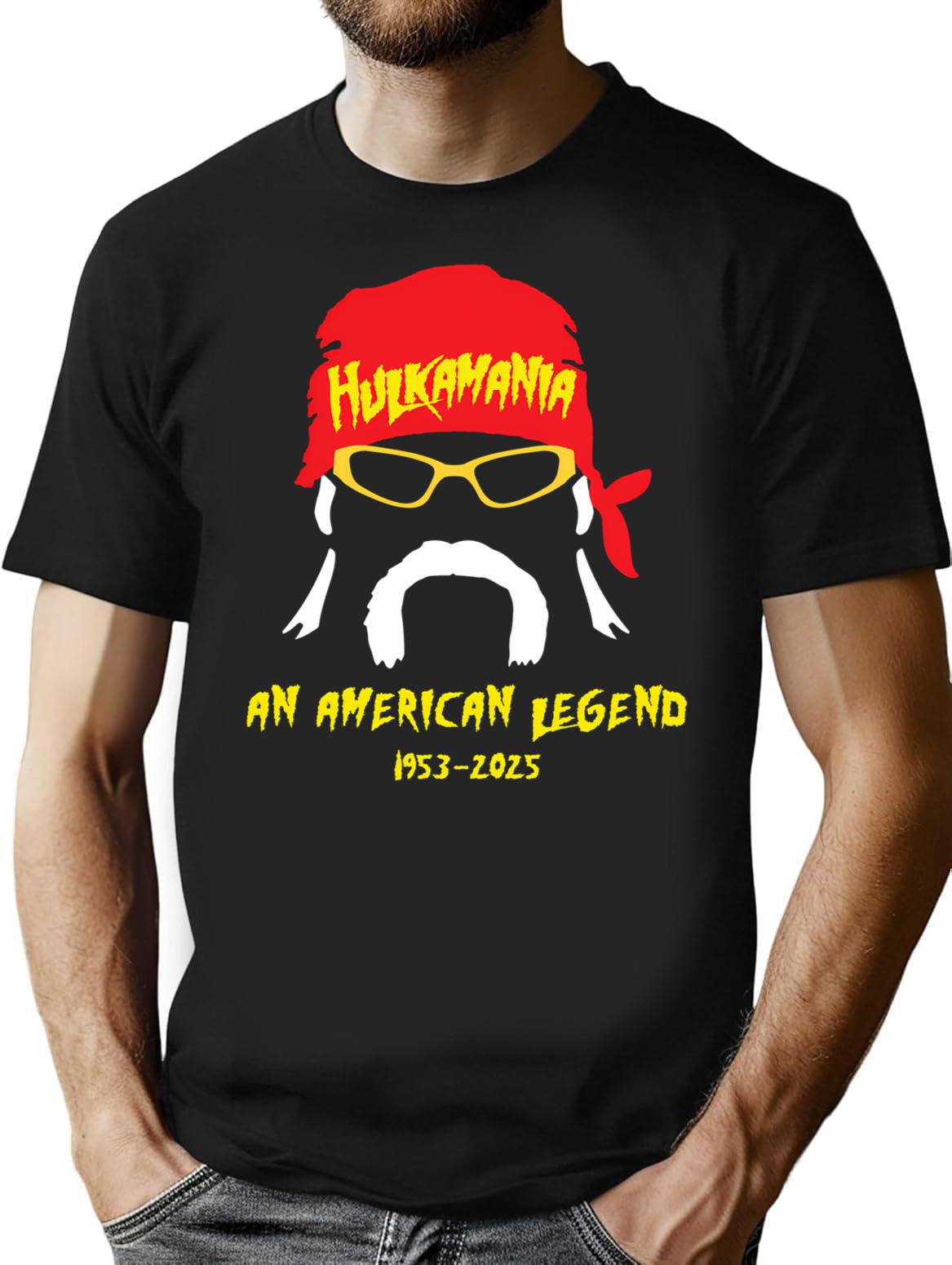 Hulk Hogan American Legend T-Shirt for Men & Women, T-Shirts Graphic Tee - Black