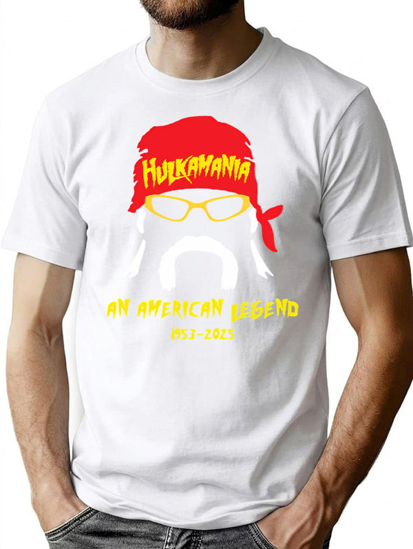 Hulk Hogan American Legend T-Shirt for Men & Women, T-Shirts Graphic Tee - White