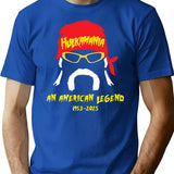 Hulk Hogan American Legend T-Shirt for Men & Women, T-Shirts Graphic Tee - Blue