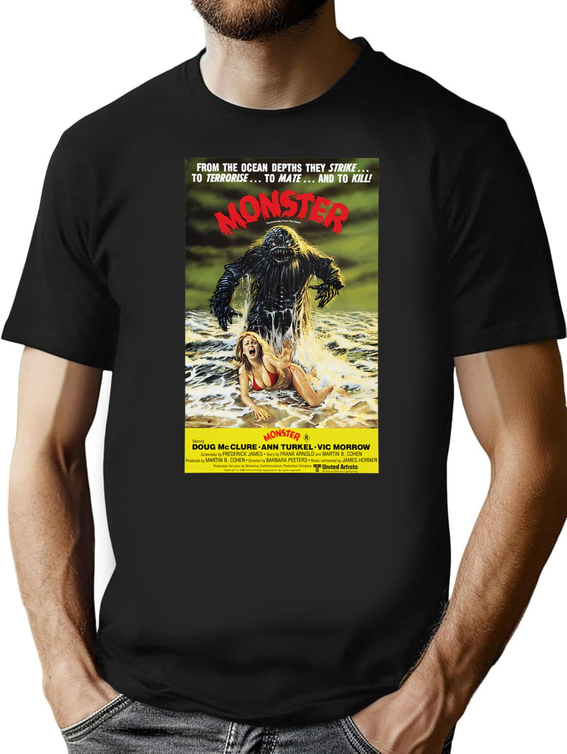 Humanoids From The Deep T-Shirt for Men & Women, T-Shirts Graphic Tee - Black