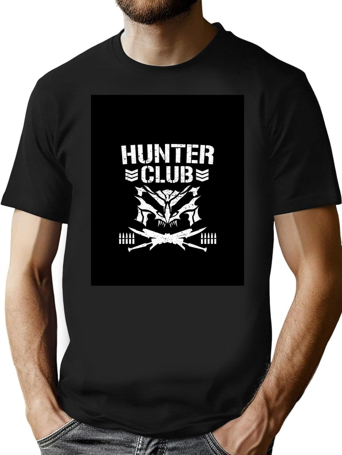 Hunter Club T-Shirt for Men & Women, T-Shirts Graphic Tee - Black
