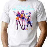 Huntrix Heroic Poses Group - Kpop Demon Hunters T-Shirt for Men & Women, T-Shirts Graphic Tee - White