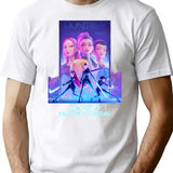 Huntrix Kpop Demon Hunters Poster Design T-Shirt for Men & Women, T-Shirts Graphic Tee - White