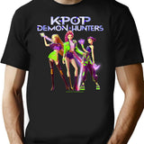 Huntrix Kpop T-Shirt for Men & Women, T-Shirts Graphic Tee - Black