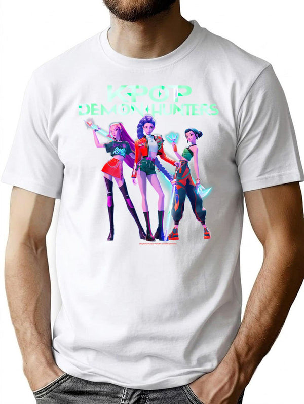 Huntrix T-Shirt for Men & Women, T-Shirts Graphic Tee - White