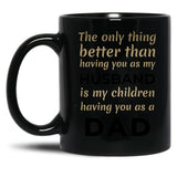 Husband And Dad Black Gift Coffee Mug