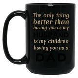 Husband And Dad Black Gift Coffee Mug