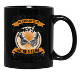 Husband And Wife Not Always Eye To Eye But Heart To Heart Black Gift Coffee Mug - Black