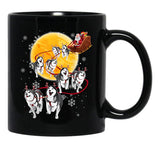 Husky Christmas Black Gift Coffee Mug - Black
