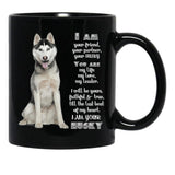 Husky Dog Lover Black Coffee Mug, Gift Coffee Mug - Black