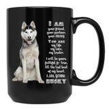 Husky Dog Lover Black Coffee Mug, Gift Coffee Mug - Black