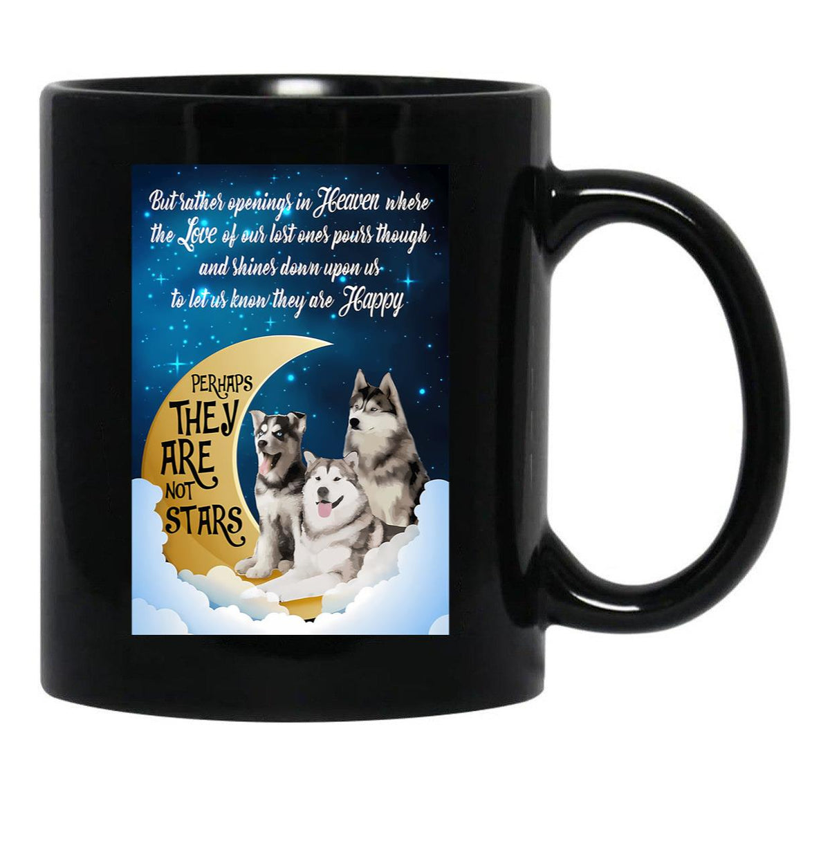 Husky Dog Meaning Quotes Black Coffee Mug, Gift Coffee Mug - Black