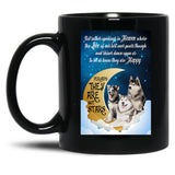 Husky Dog Meaning Quotes Black Coffee Mug, Gift Coffee Mug