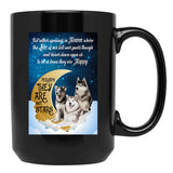 Husky Dog Meaning Quotes Black Coffee Mug, Gift Coffee Mug - Black