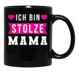 I Am A Proud Mom Black Gift Coffee Mug - Black